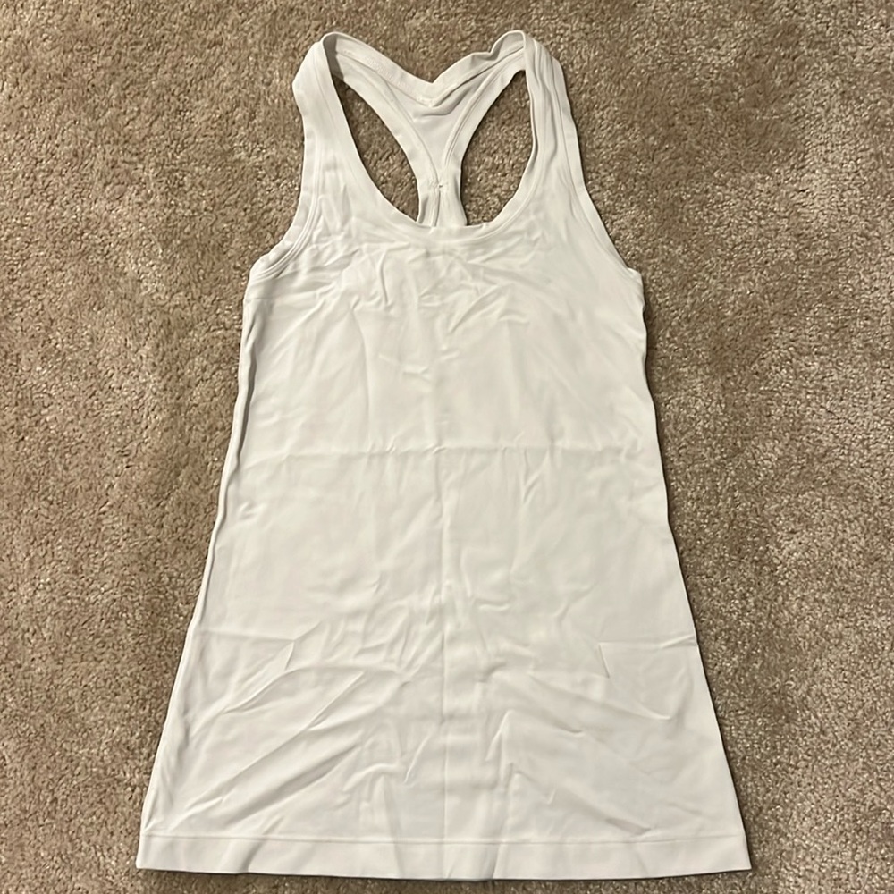 Lululemon Long White Racerback Tank Top